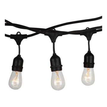 Buitenlichtsnoer STRING 15m 15xE27/25W/230V IP54