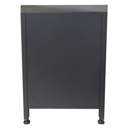 Buitenmodule: onderkast voor barbecue 80x47x69 cm, zwart/roestvrij staal