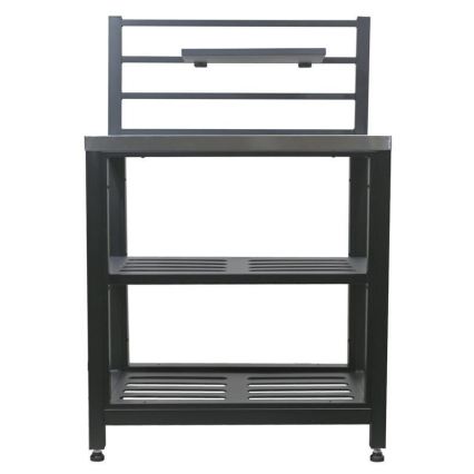 Buitenmodule tafel 80x47x123 cm zwart/roestvrij staal