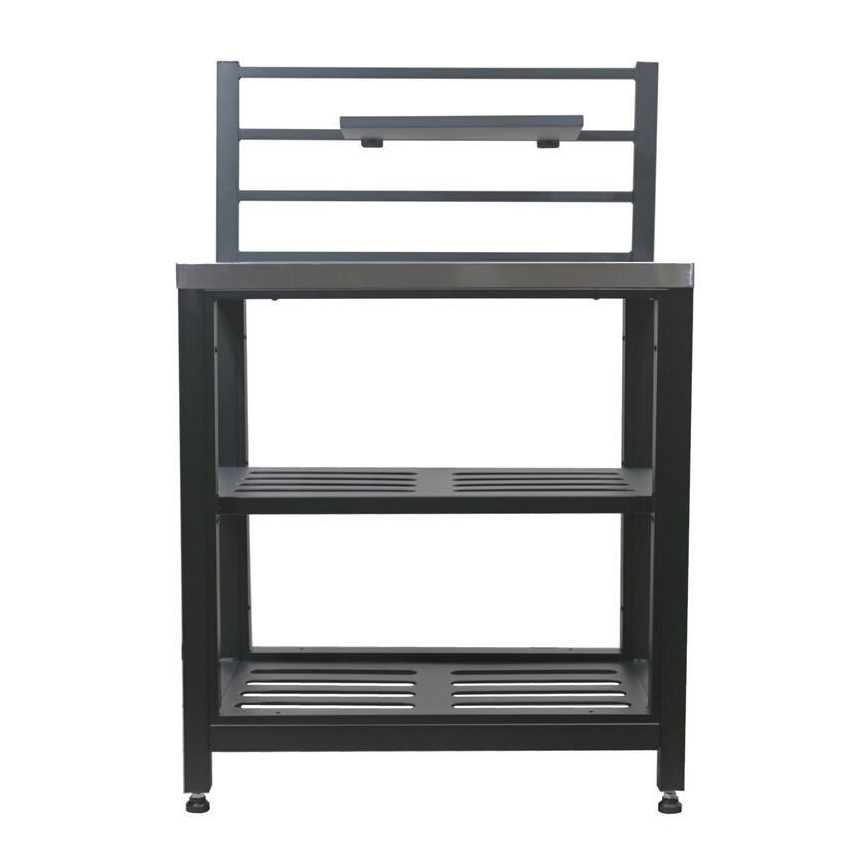 Buitenmodule tafel 80x47x123 cm zwart/roestvrij staal