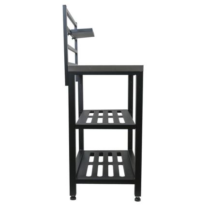 Buitenmodule tafel 80x47x123 cm zwart/roestvrij staal