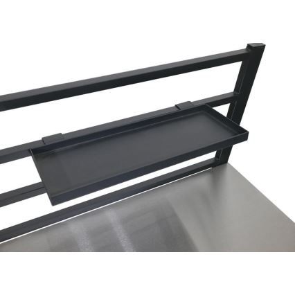 Buitenmodule tafel 80x47x123 cm zwart/roestvrij staal