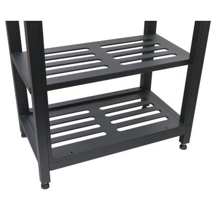 Buitenmodule tafel 80x47x123 cm zwart/roestvrij staal