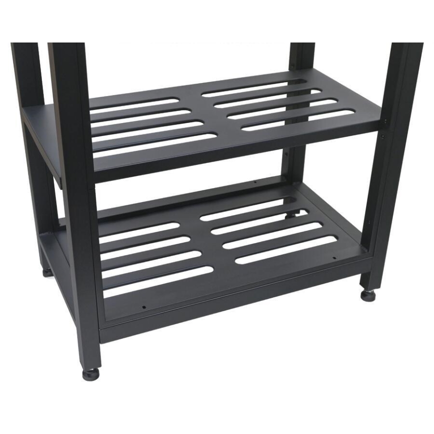 Buitenmodule tafel 80x47x123 cm zwart/roestvrij staal
