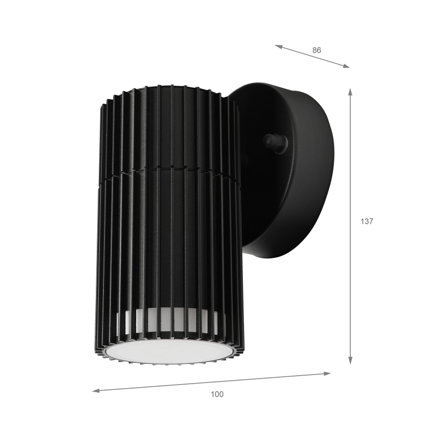Buitenmuurspot LANTHEA 1xGU10/11W/230V IP44 zwart