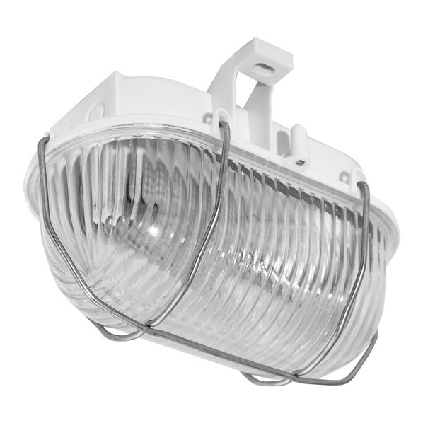 Buitenplafondlamp OVAL 1xE27/60W/230V IP44 wit