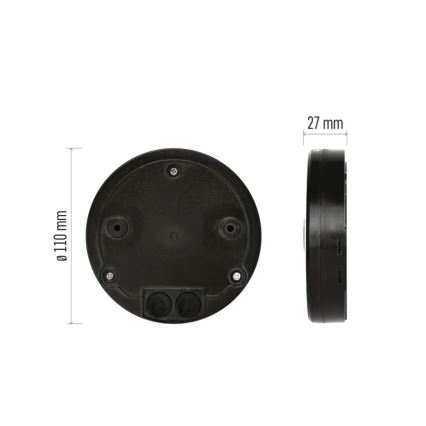 Buitensensor voor beweging en schemering PIR 2000W/230V IP65 zwart