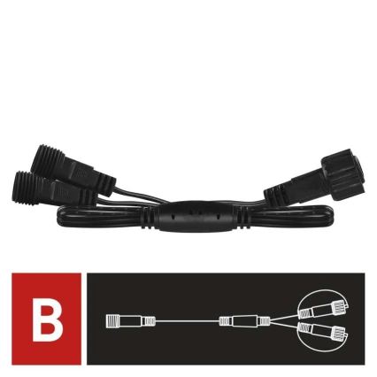 Buitensplitskabel voor koppelbare lichtsnoeren 0,5 m, IP44