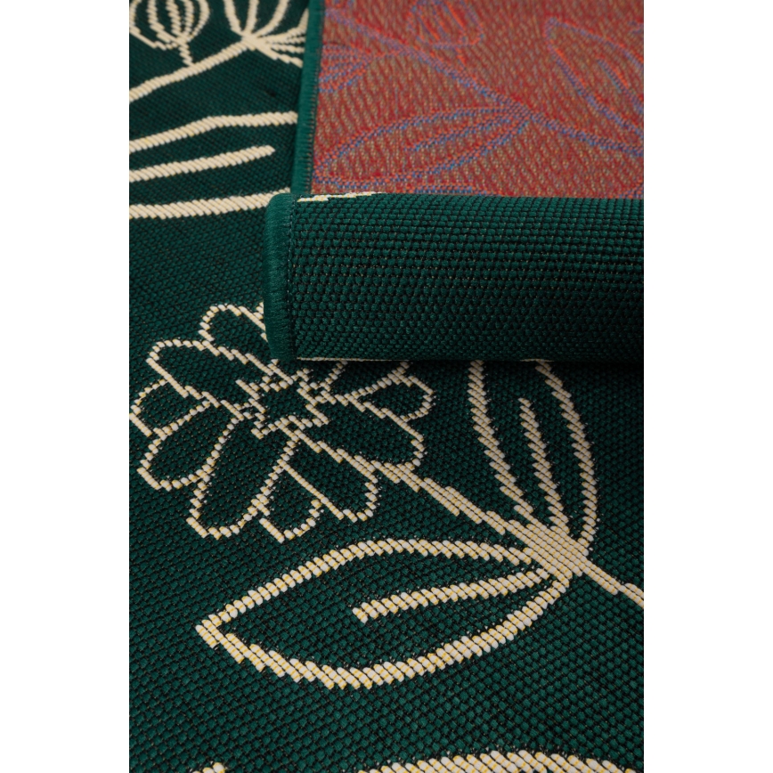 Buitentapijt JUNGLE 120x170 cm groen/bladmotief
