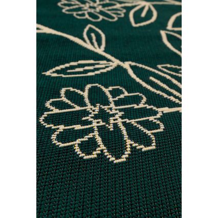 Buitenvloerkleed JUNGLE 135 cm, groen met bladmotief