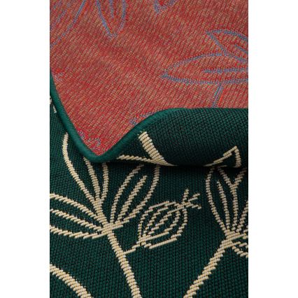 Buitenvloerkleed JUNGLE 135 cm, groen met bladmotief