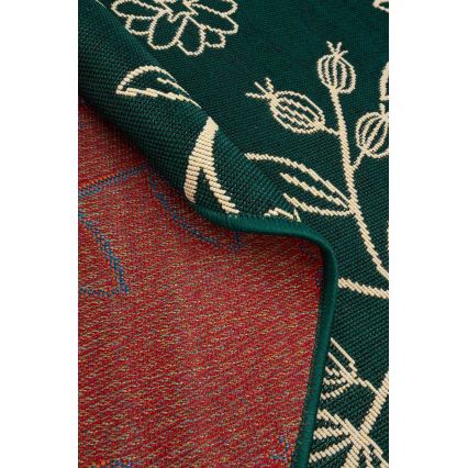 Buitenvloerkleed JUNGLE 135 cm, groen met bladmotief