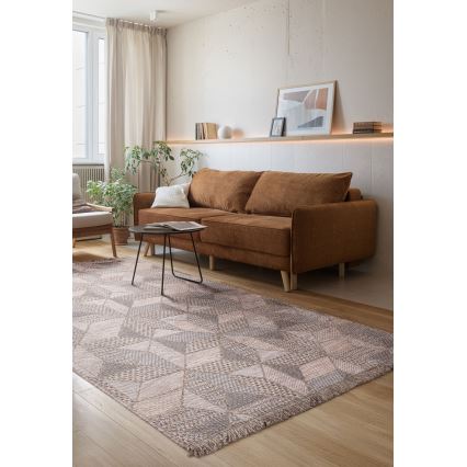 Buitenvloerkleed ORIA 160 x 220 cm grijs/beige