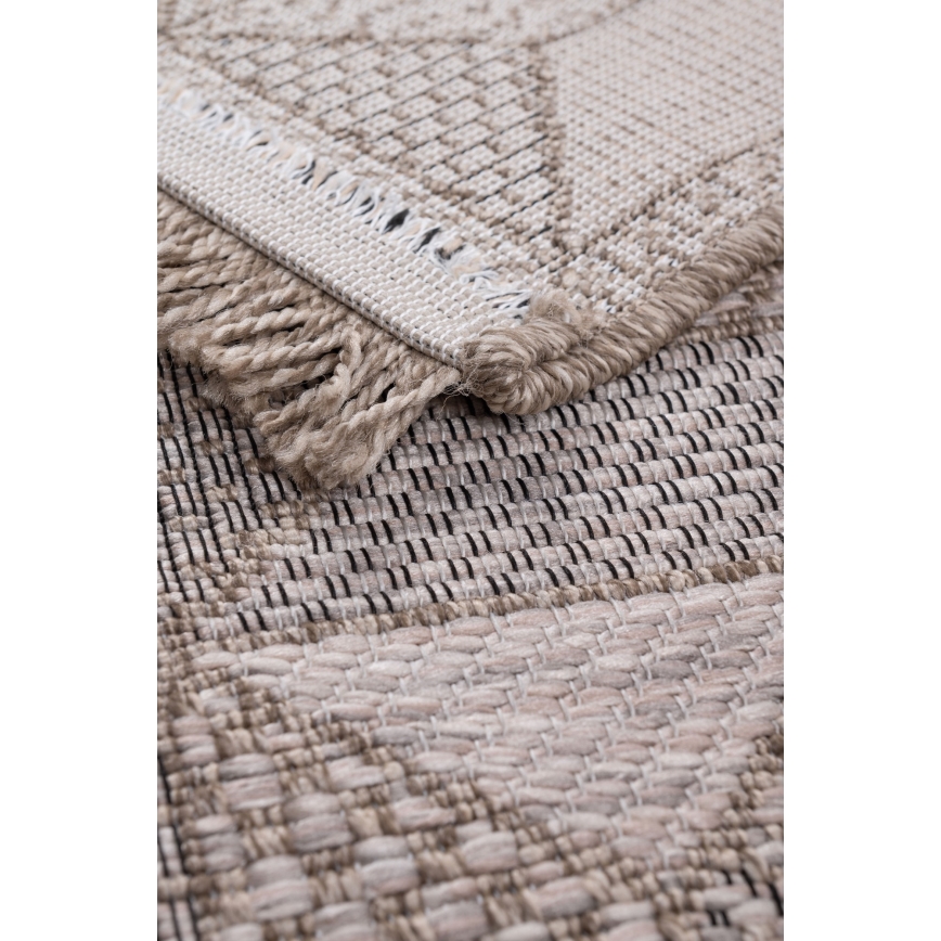 Buitenvloerkleed ORIA 160 x 220 cm grijs/beige