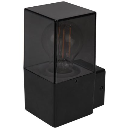 Buitenwandlamp 1xE27/40W/230V IP44 zwart/rookkleurig