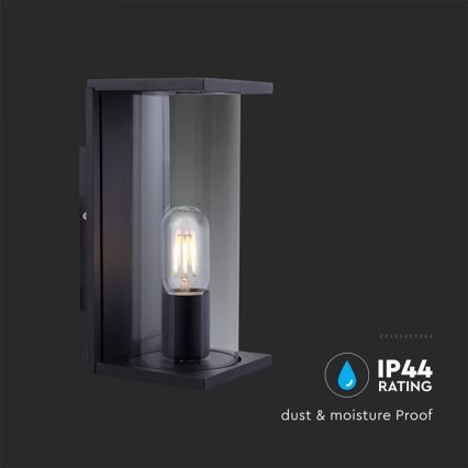 Buitenwandlamp 1xE27/60W/230V IP44 zwart