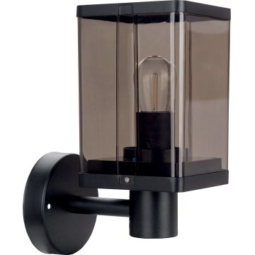 Buitenwandlamp 1xE27/60W/230V IP44 zwart/rookbruin