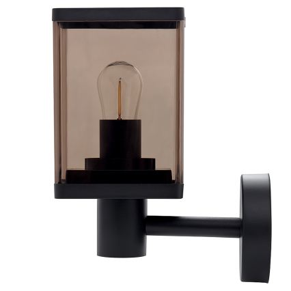 Buitenwandlamp 1xE27/60W/230V IP44 zwart/rookbruin