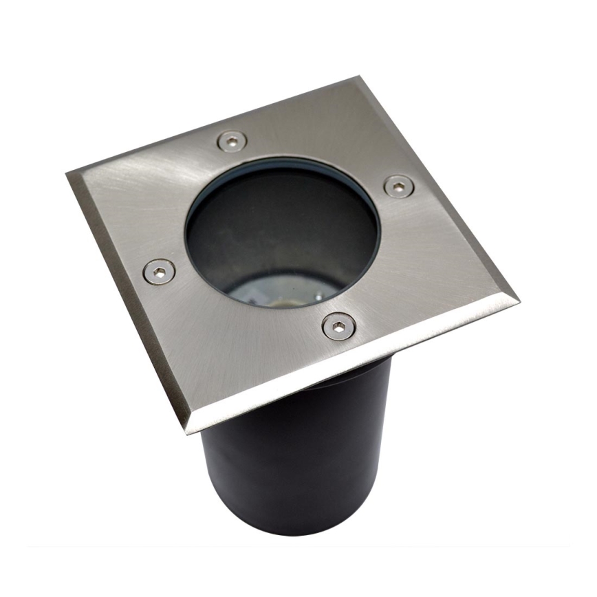 Buitenwandlamp 1xGU10/35W/230V IP44 mat chroom