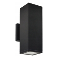 Buitenwandlamp 2xGU10/35W/230V IP54 zwart