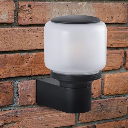 Buitenwandlamp MADRID 1xE27/12W/230V IP44 zwart