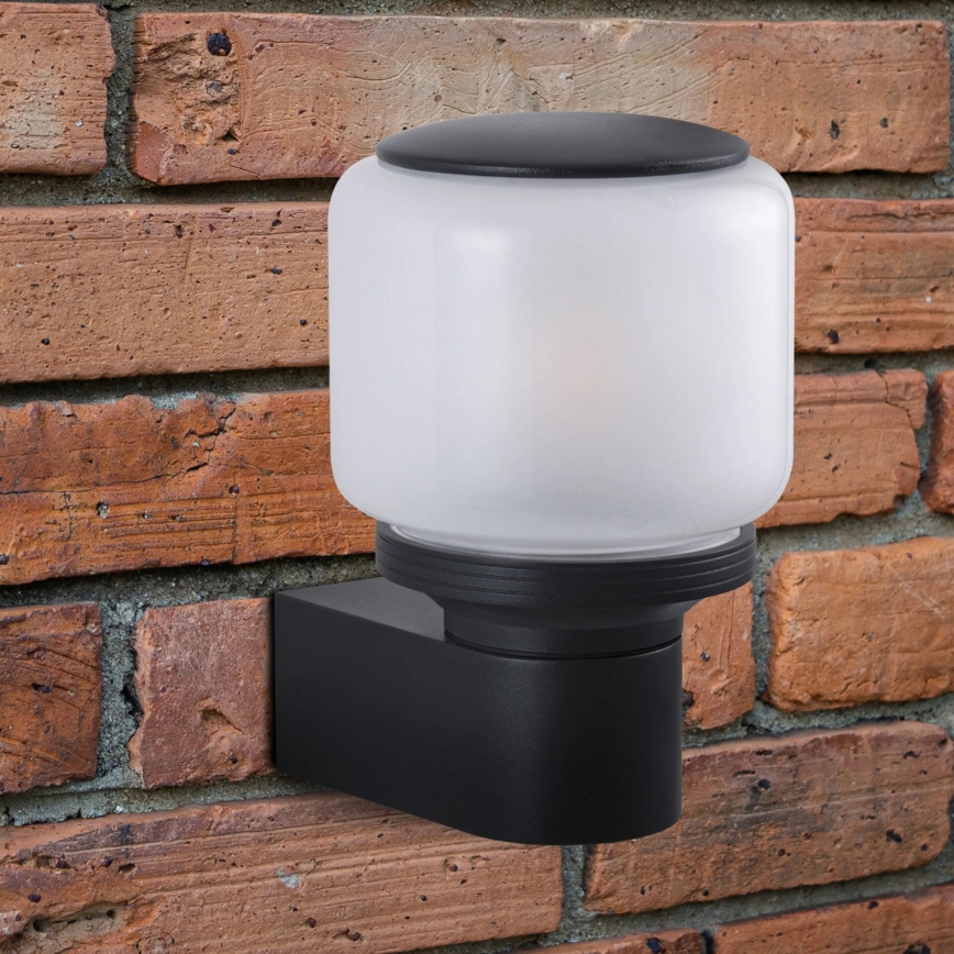 Buitenwandlamp MADRID 1xE27/12W/230V IP44 zwart