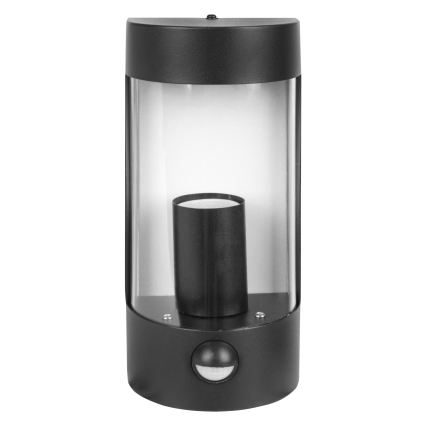 Buitenwandlamp met bewegingssensor 1xE27/15W/230V IP44 zwart