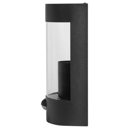 Buitenwandlamp met bewegingssensor 1xE27/15W/230V IP44 zwart