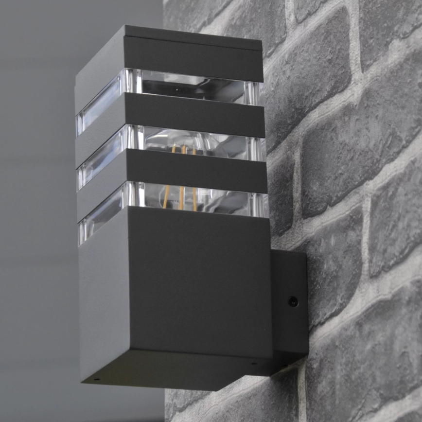 Buitenwandlamp TEKSAS 1xE27/12W/230V IP44 antraciet
