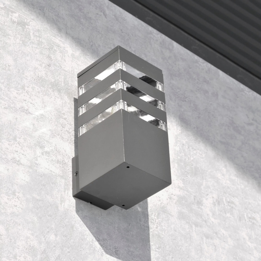 Buitenwandlamp TEKSAS 1xE27/12W/230V IP44 antraciet