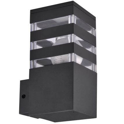 Buitenwandlamp TEKSAS 1xE27/12W/230V IP44 antraciet
