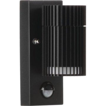 Buitenwandspot met bewegings- en schemersensor RADILO 1xGU10/11W/230V IP44 zwart