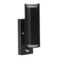 Buitenwandspot met bewegings- en schemersensor RADILO 2xGU10/11W/230V IP44 zwart