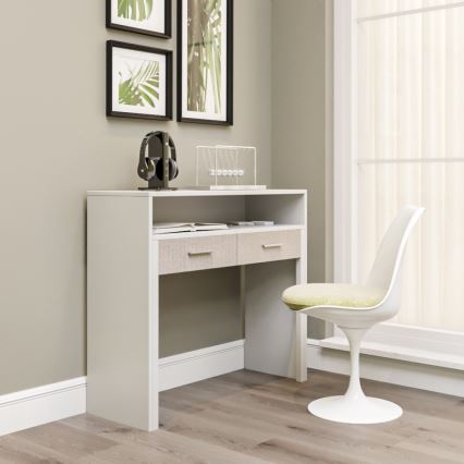 Bureau 88x99 cm wit/beige