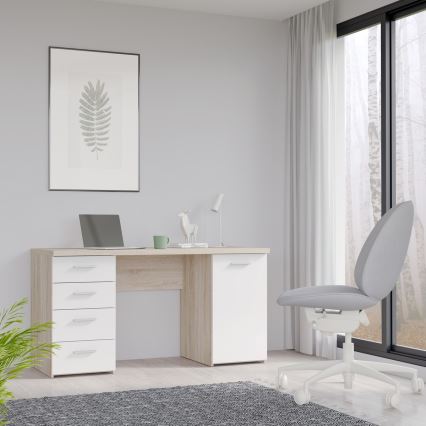 Bureau ARENO wit/sonoma-eik