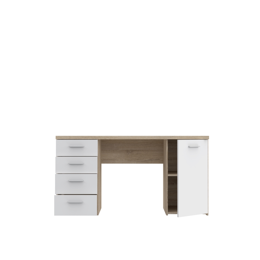 Bureau ARENO wit/sonoma-eik