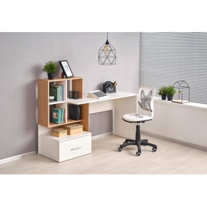 Bureau GORA eiken/wit