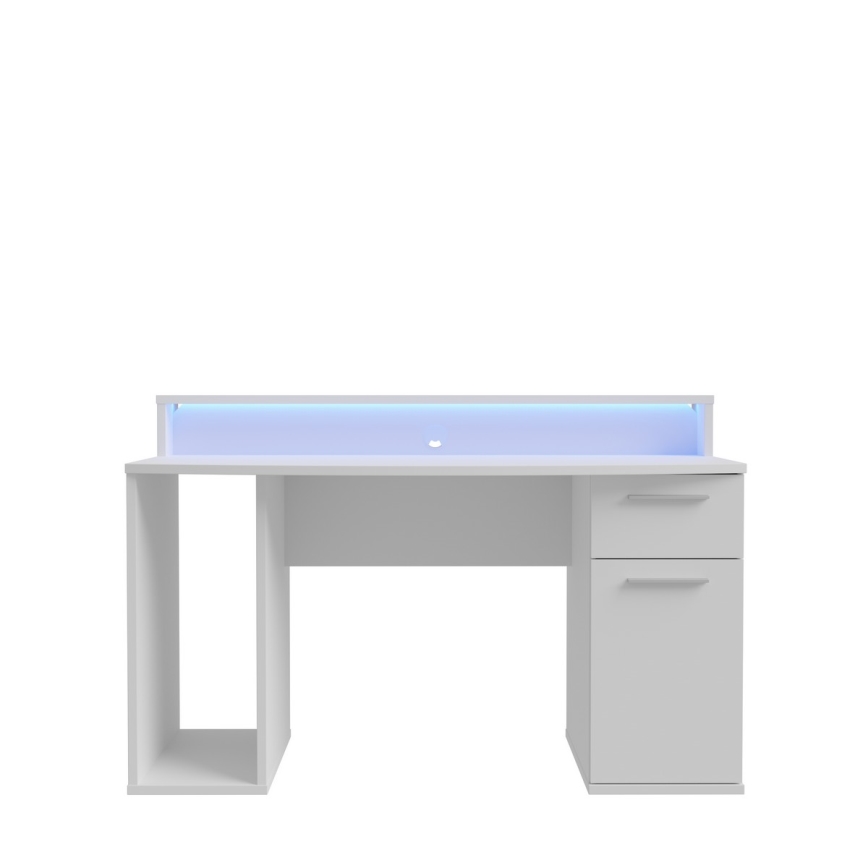 Bureau IVAR met LED-achtergrondverlichting, wit