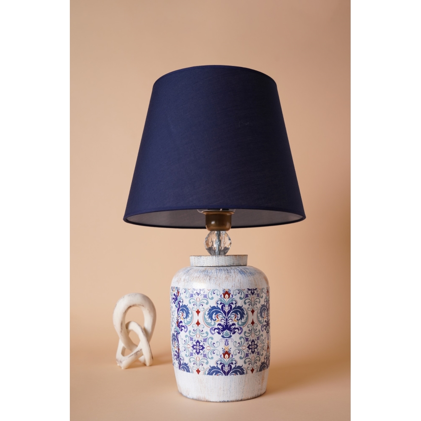 Bureau lamp RAMZES 1xE27/40W/230V blauw/wit
