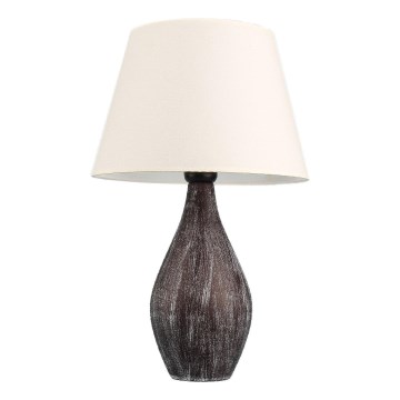 Bureau lamp RAMZES 1xE27/40W/230V wit/bruin