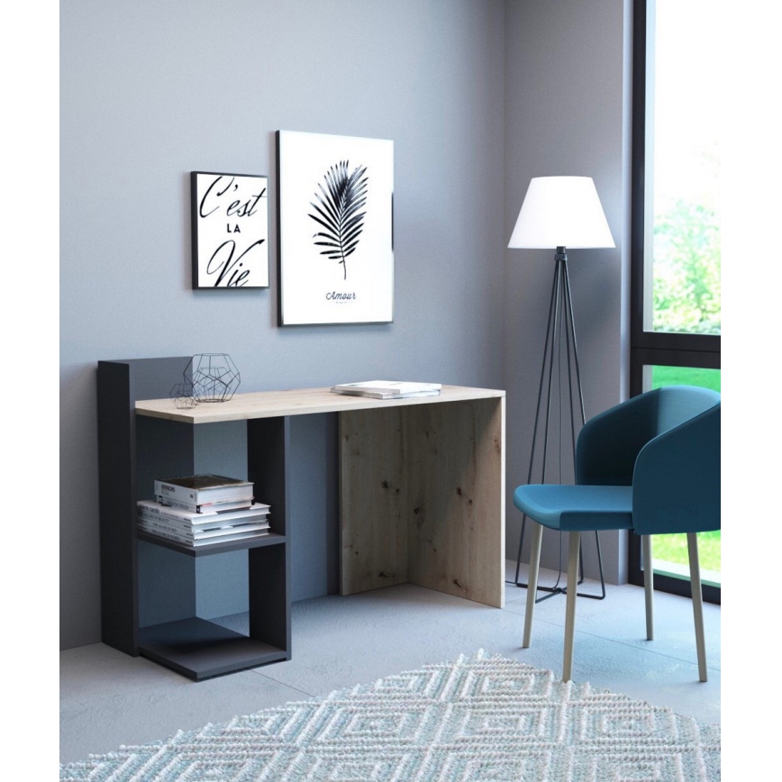 Bureau MARLO, artisan eiken/antraciet