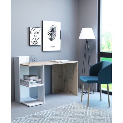 Bureau MARLO eiken artisan/wit