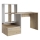 Bureau met plank MARLO artisan eiken/wit