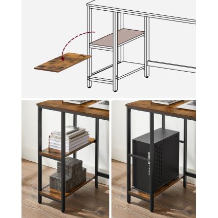 Bureau SOLEA bruin/zwart