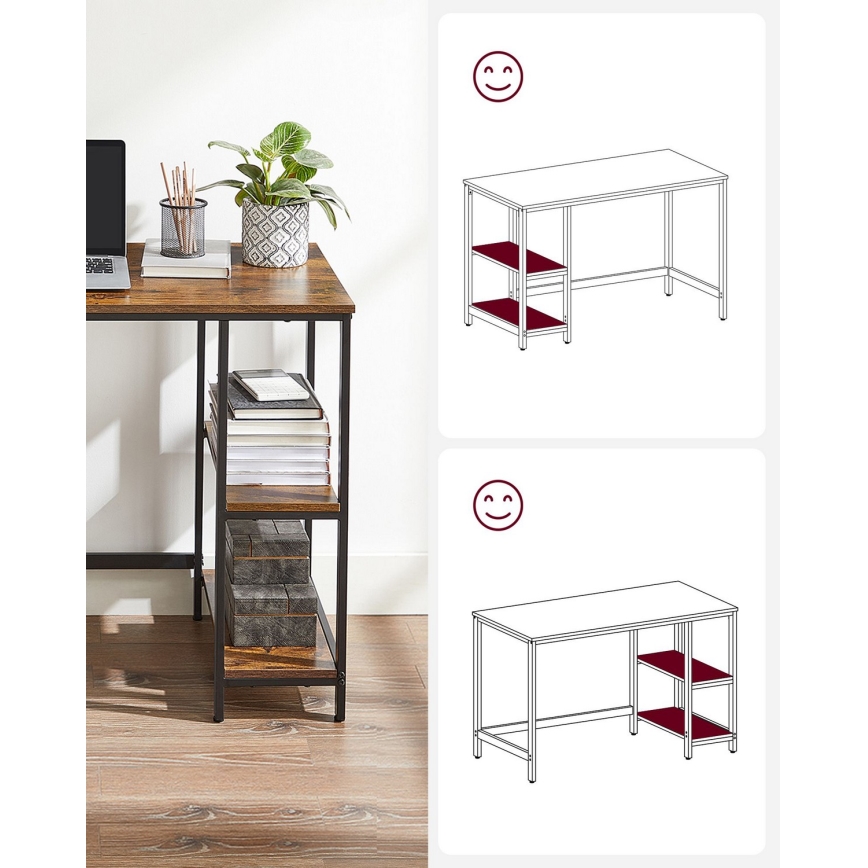 Bureau SOLEA bruin/zwart