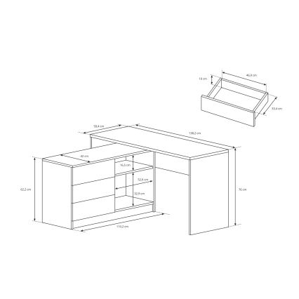 Bureau TUNGO grafiet