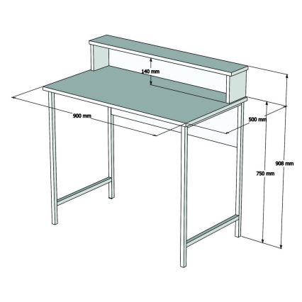 Bureau USO 90,8x90 cm bruin