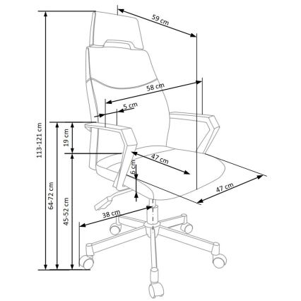 Bureaustoel ELUN zwart/grijs
