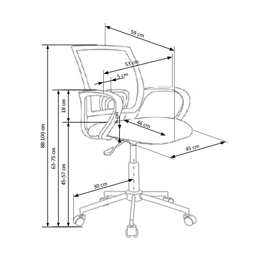 Bureaustoel SIRAQ meerkleurig