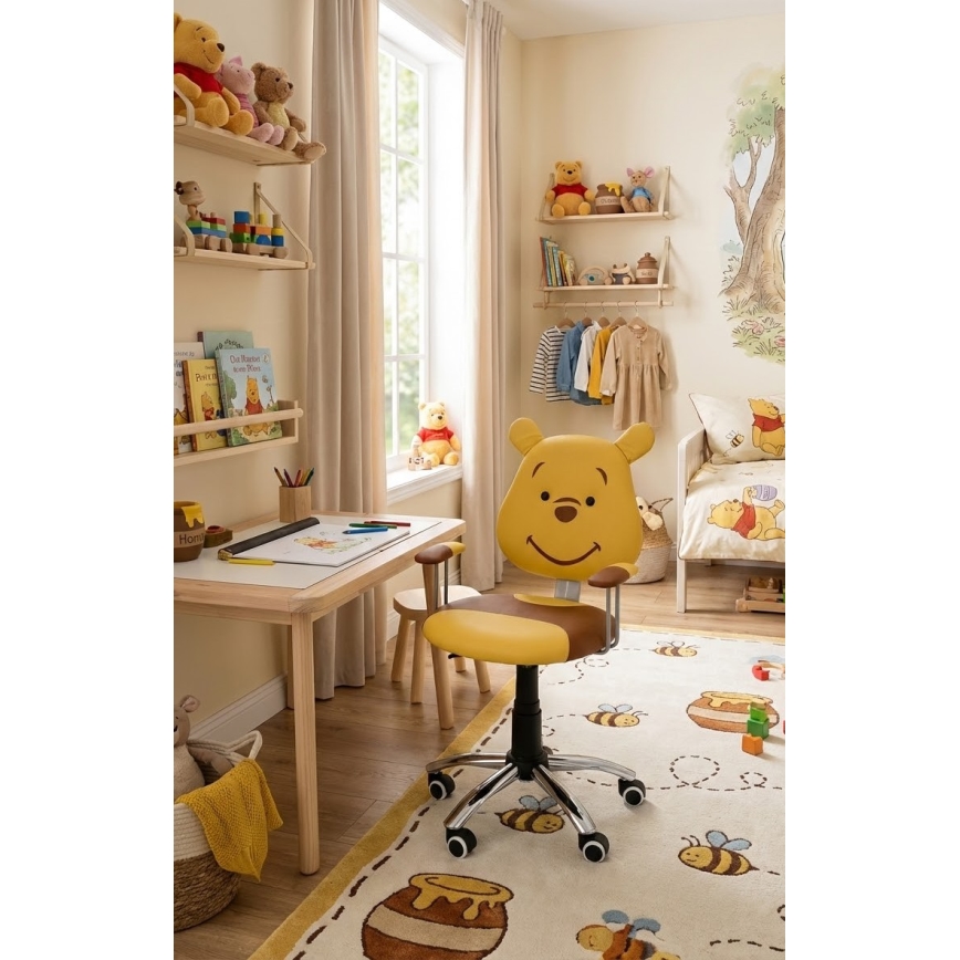 Bureaustoel TEDDY bruin/geel